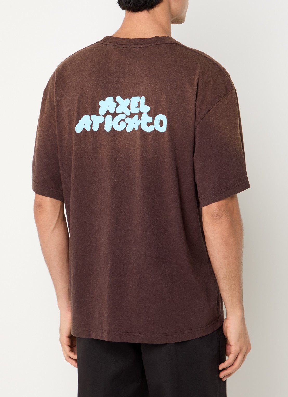Axel Arigato Bubble T-shirt met backprint - detail 3 donkerbruin