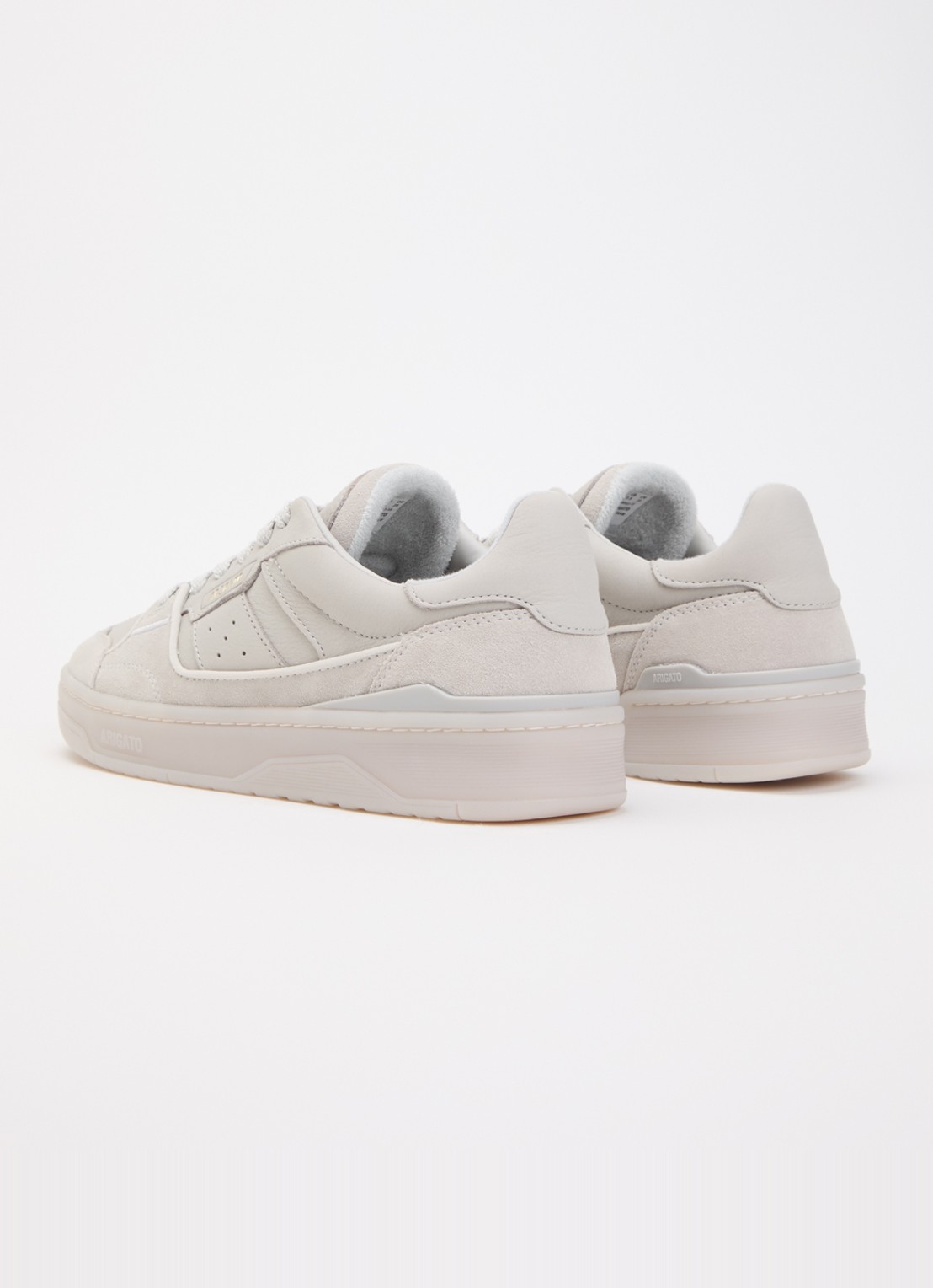 Axel Arigato Clay sneaker van leer met details van suède - achterkant 5 lichtgrijs