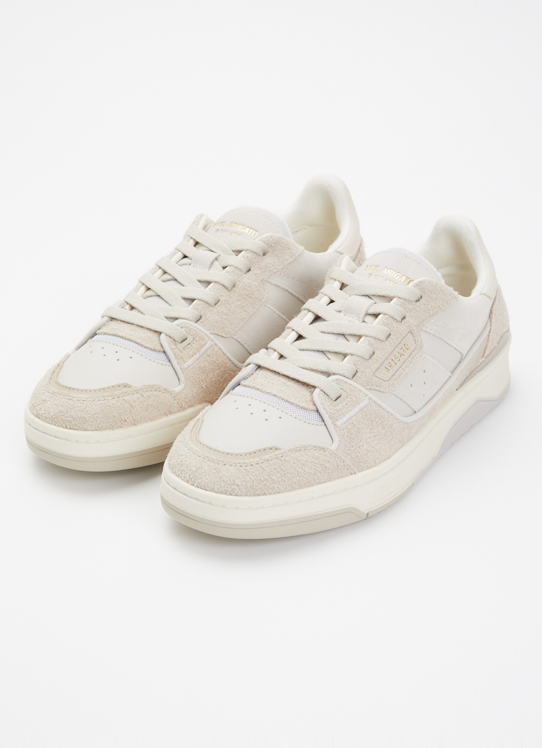 Axel Arigato Clay sneaker van leer met suède details - detail 4 donkerbeige