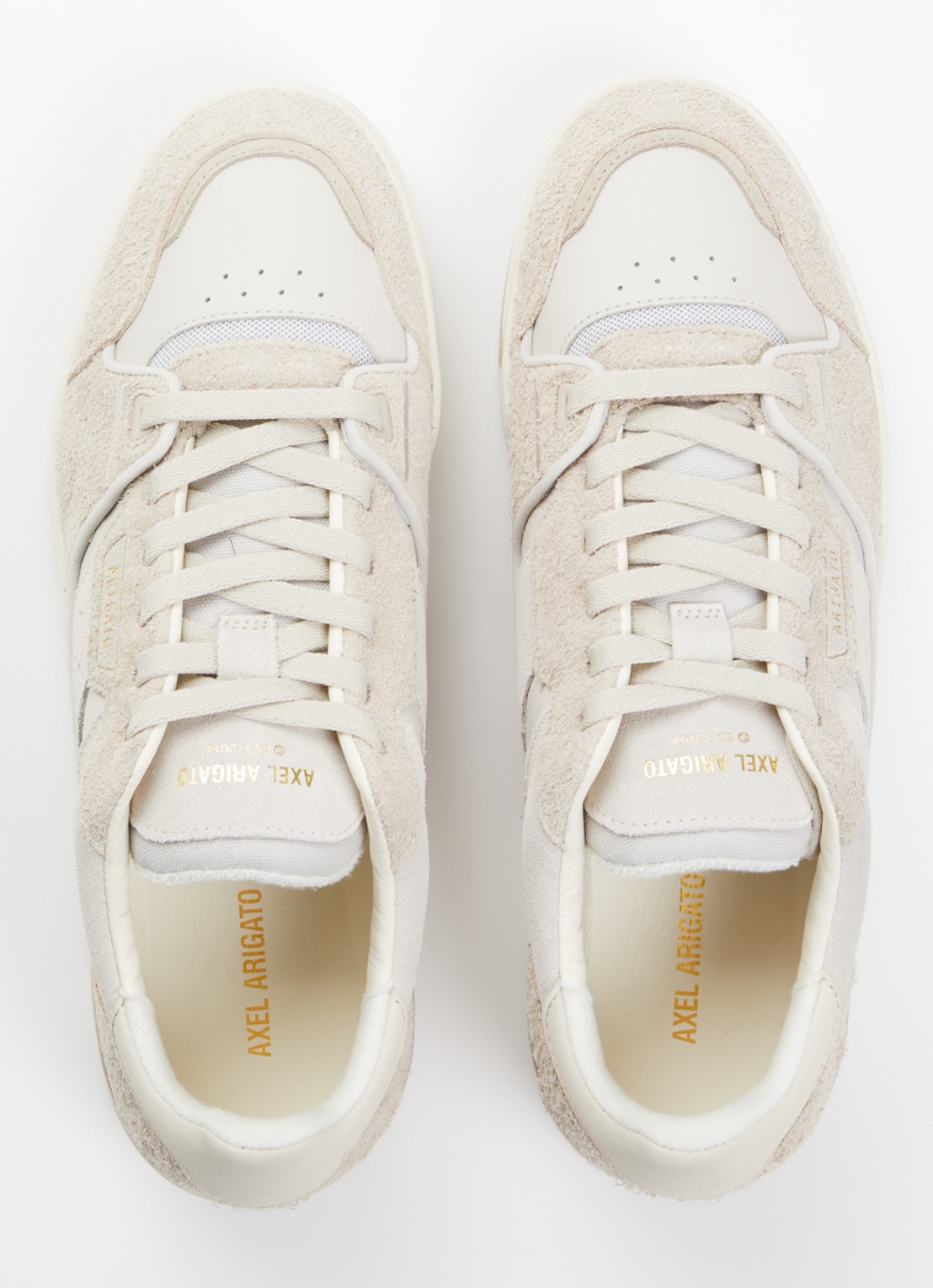 Axel Arigato Clay sneaker van leer met suède details - detail 5 donkerbeige
