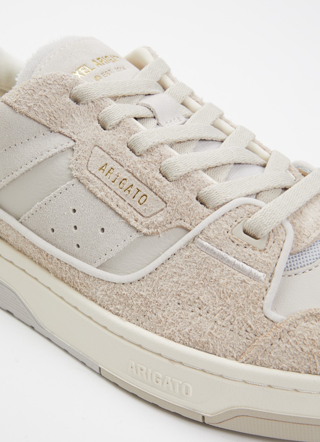 Axel Arigato Clay sneaker van leer met suède details - detail 7 donkerbeige