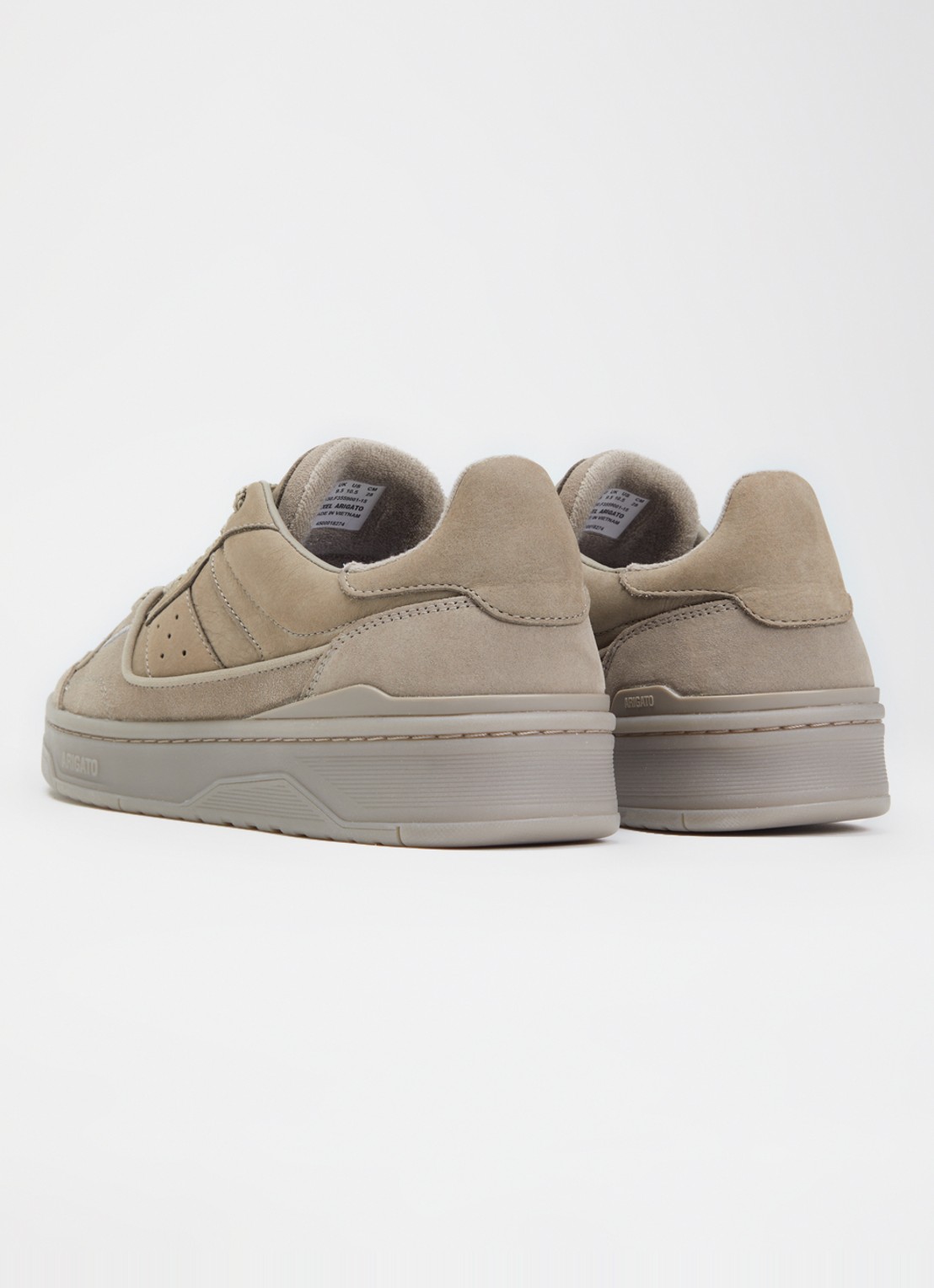 Axel Arigato Clay sneaker van leer van suède - achterkant beige