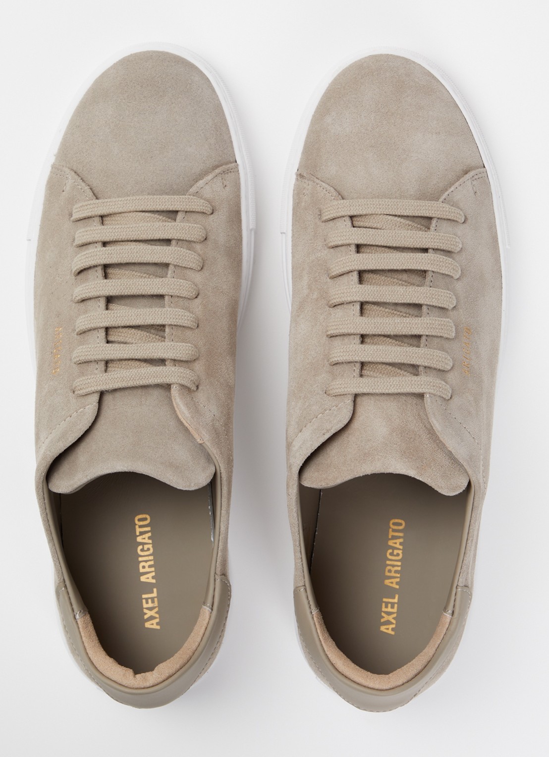 Axel Arigato Clean 90 sneaker van suède - detail 4 donkerbeige