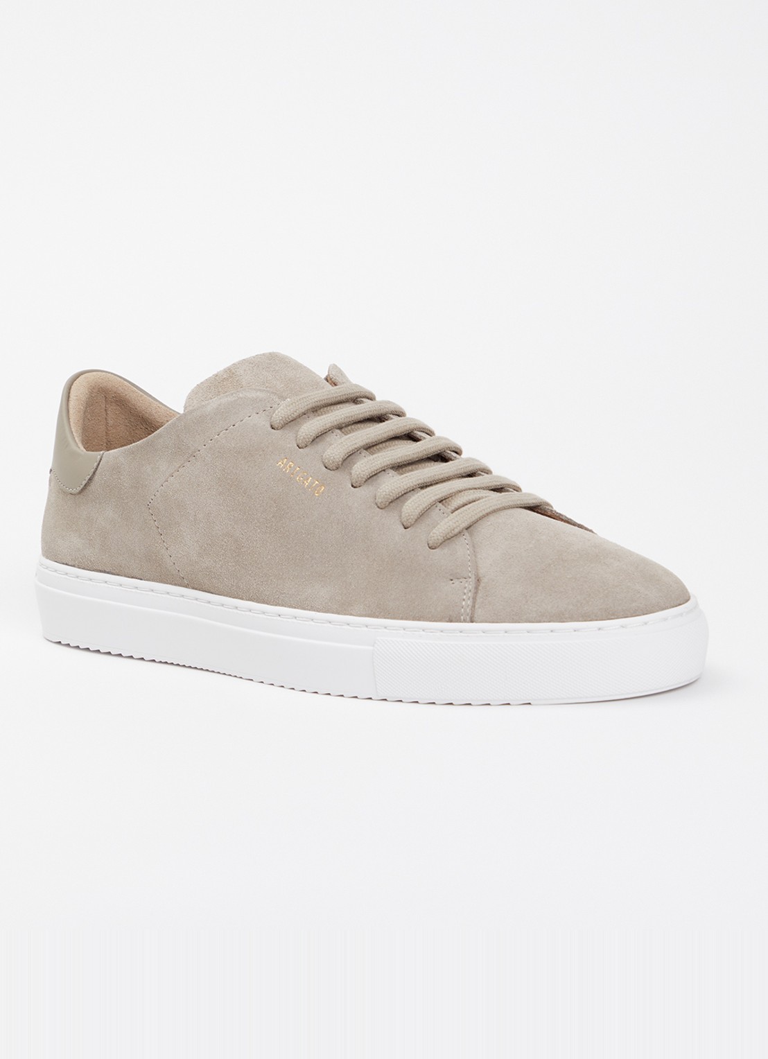 Axel Arigato Clean 90 sneaker van suède - voorkant 2 donkerbeige