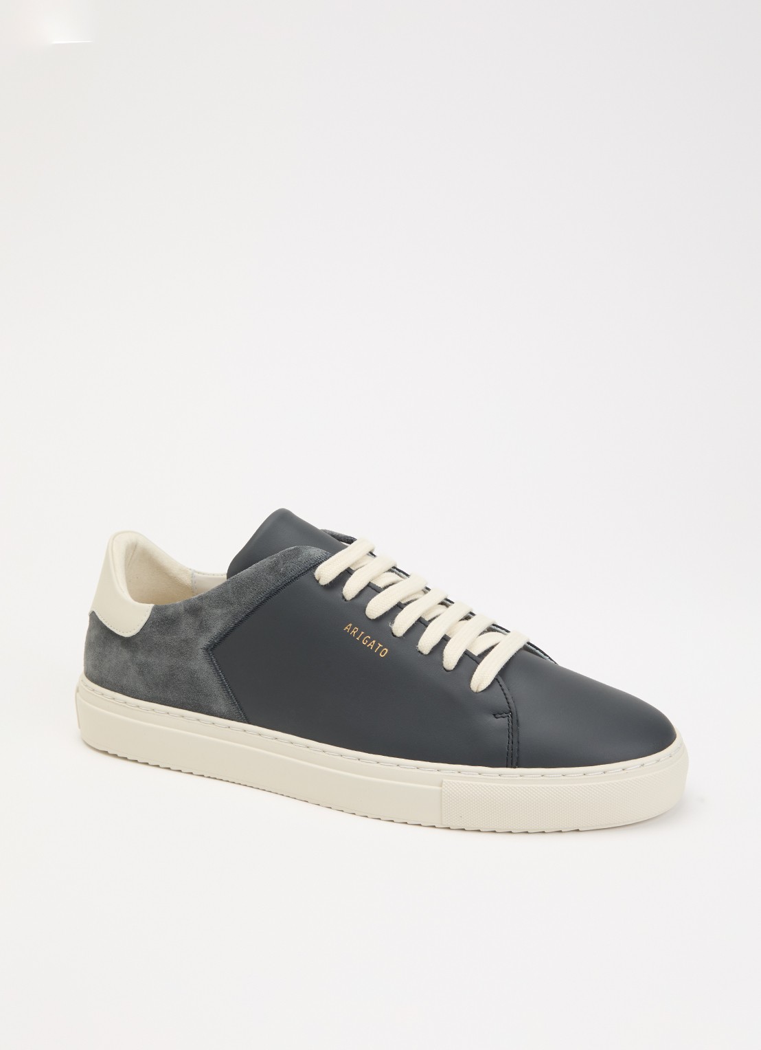 Axel Arigato Clean 90 Split sneaker van leer met details van suède - voorkant 4 zwart