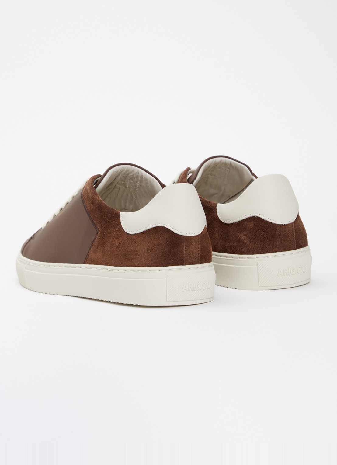 Axel Arigato Clean 90 Split sneaker van leer met details van suède - achterkant hazelnootbruin