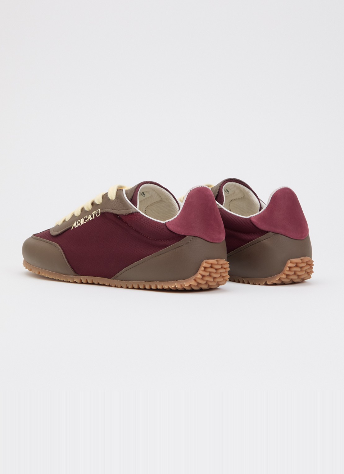 Axel Arigato Daze Runner sneaker met leren details en logo - achterkant bordeauxrood