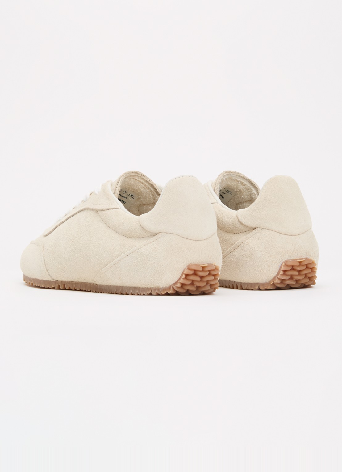 Axel Arigato Daze Runner sneaker van suède met logo - achterkant 2 creme