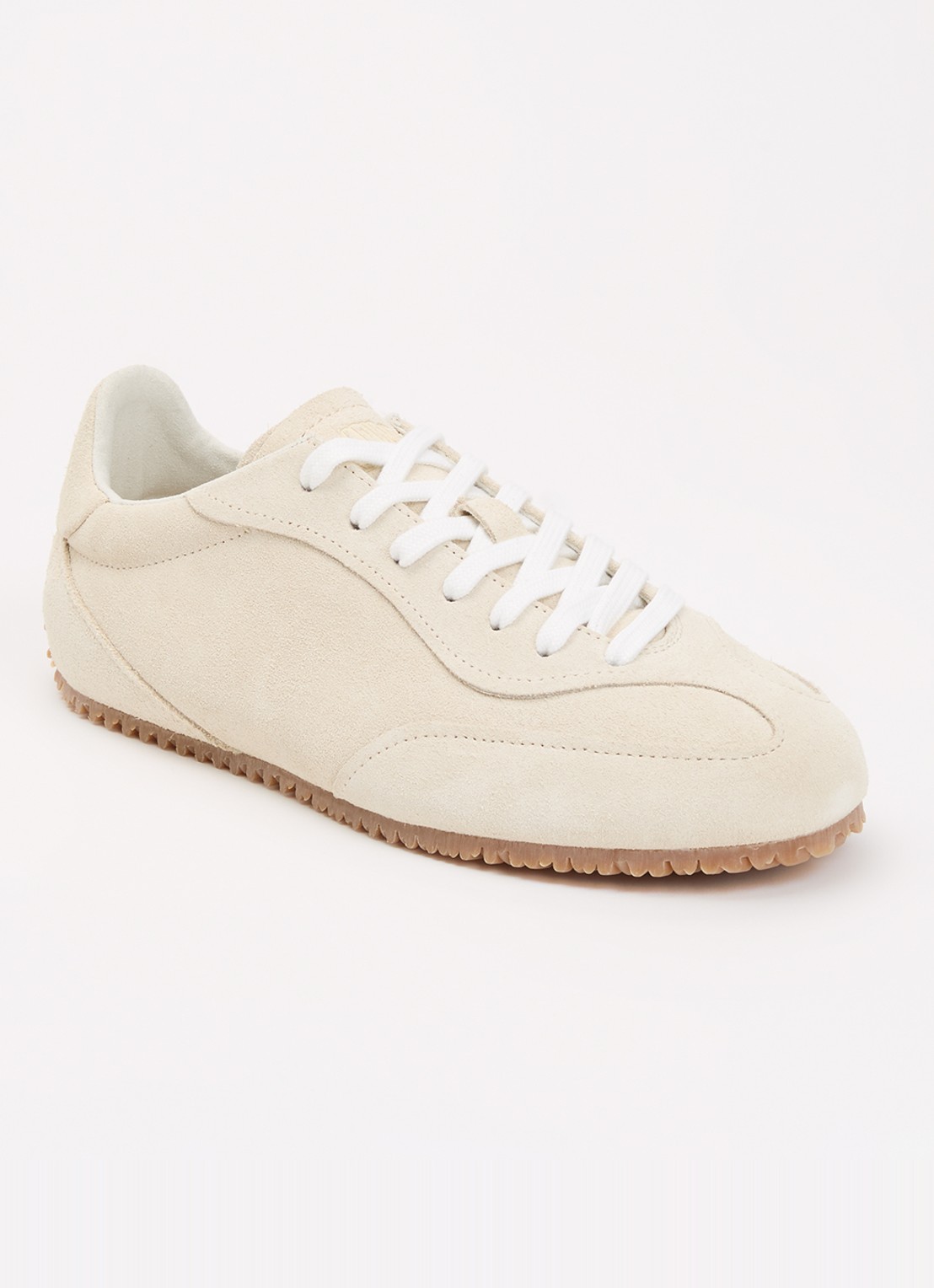 Axel Arigato Daze Runner sneaker van suède met logo - voorkant creme
