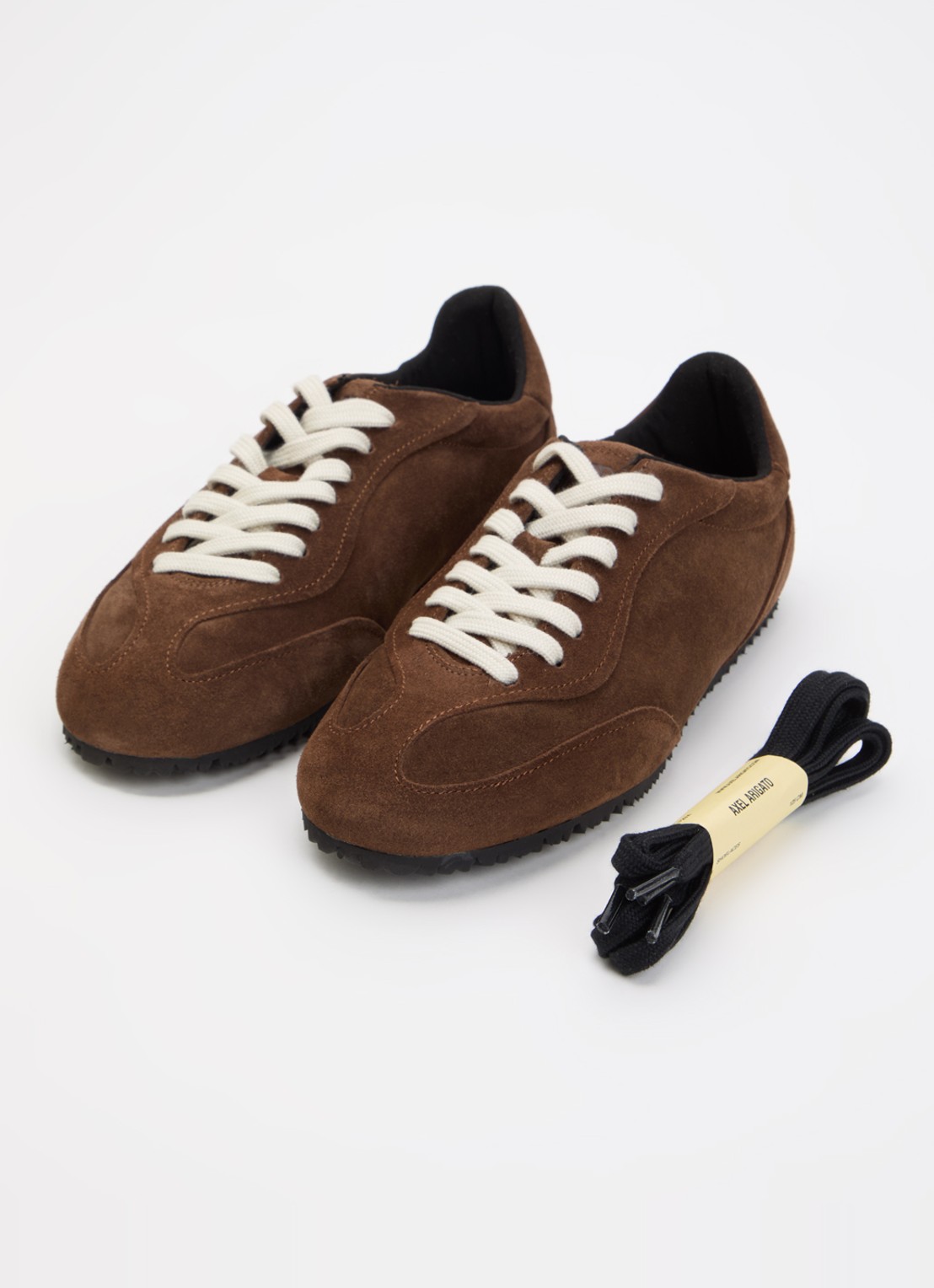 Axel Arigato Daze Runner sneaker van suède  - detail 3 donkerbruin