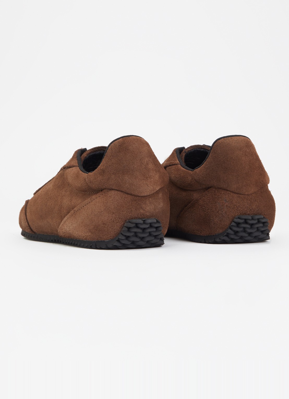 Axel Arigato Daze Runner sneaker van suède - achterkant 5 donkerbruin