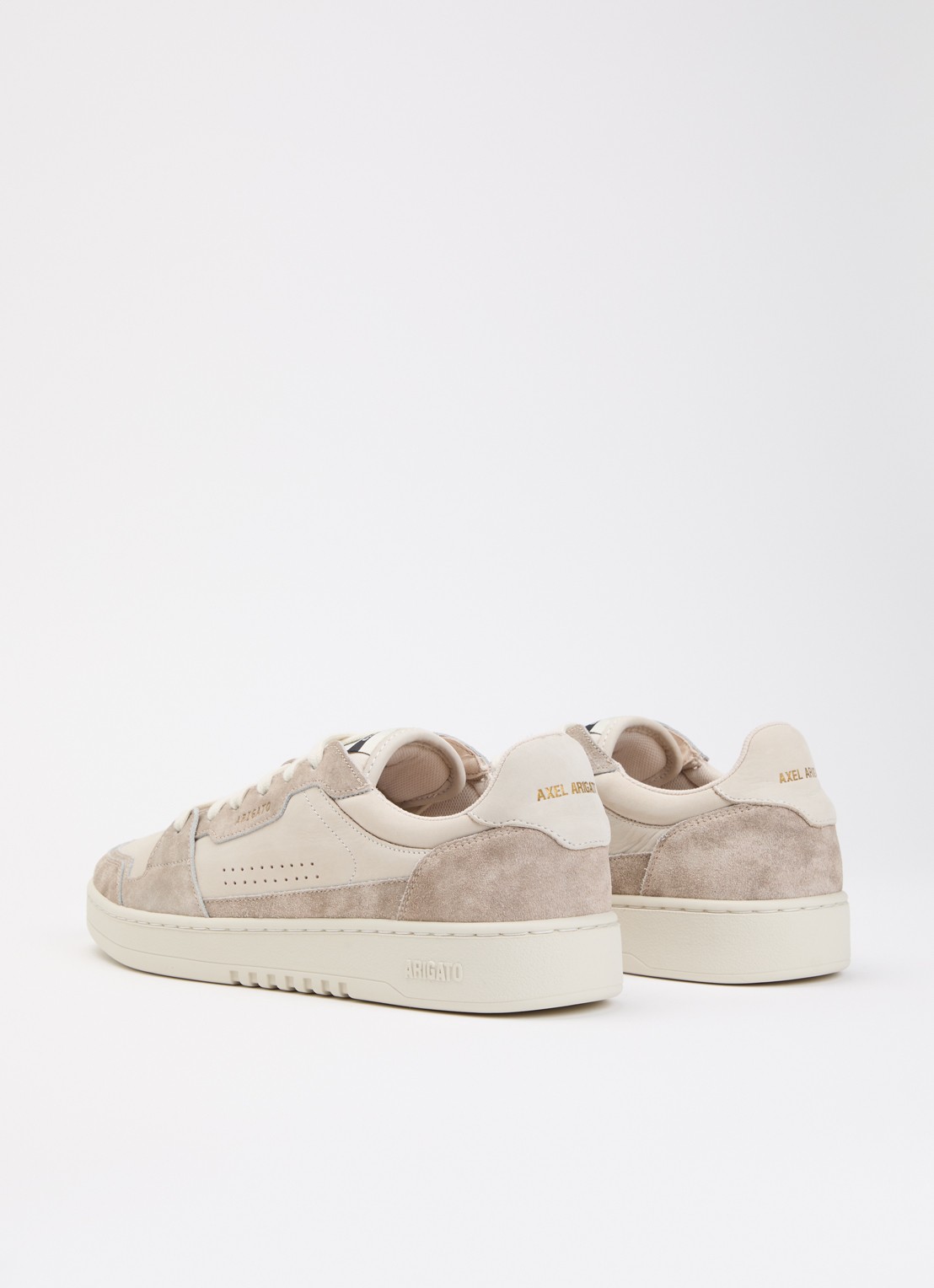 Axel Arigato Dice Lo sneaker van leer met details van suède - achterkant 3 taupe