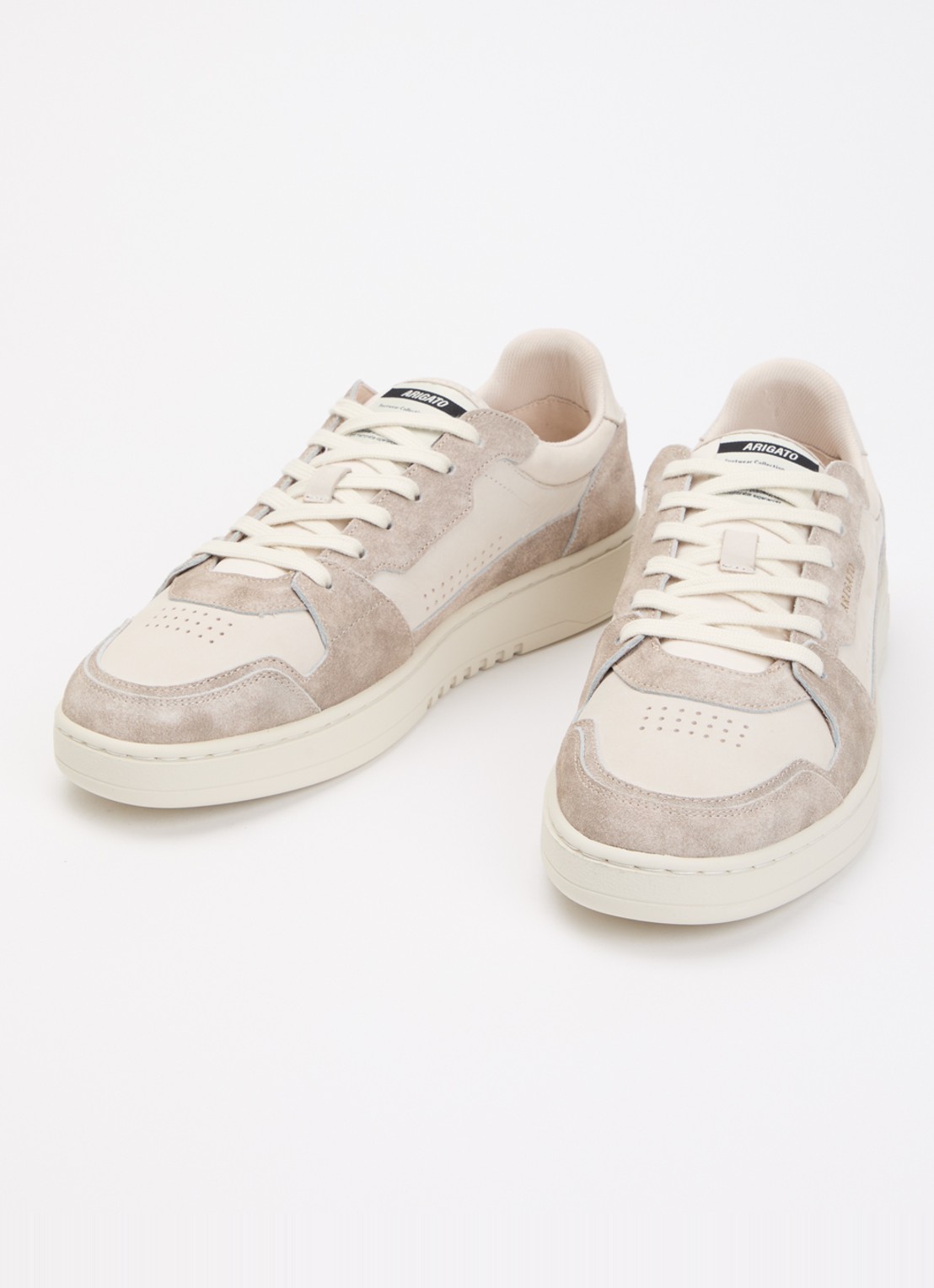 Axel Arigato Dice Lo sneaker van leer met details van suède - detail 4 taupe