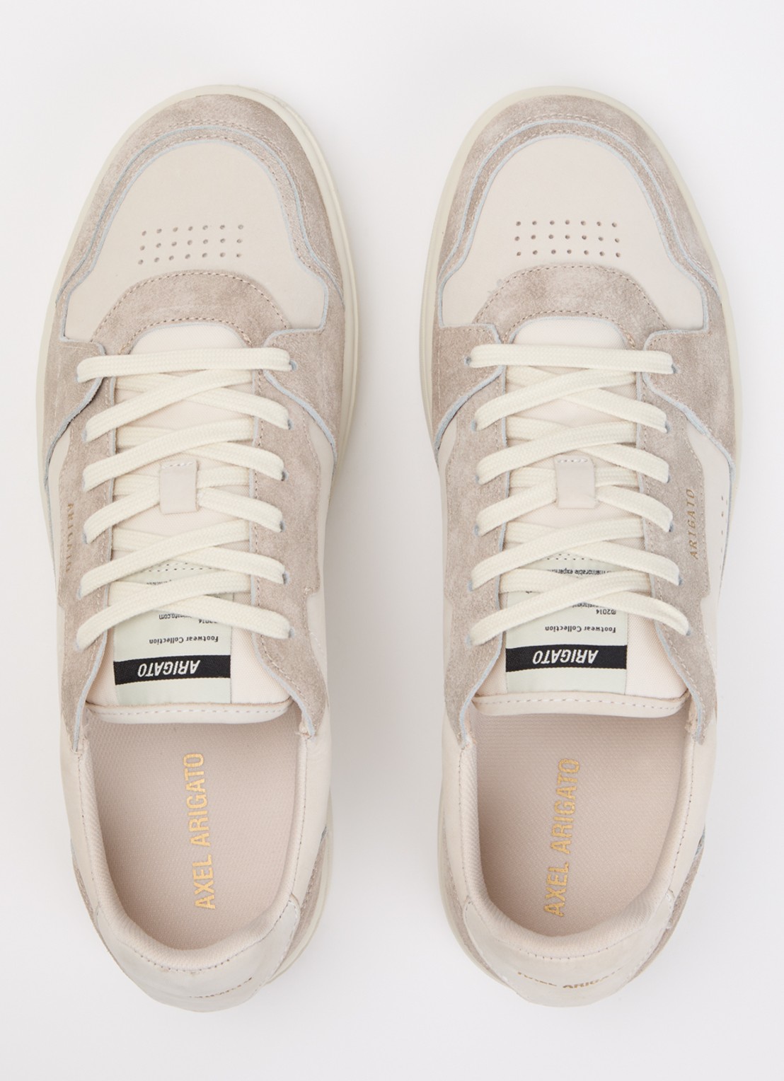 Axel Arigato Dice Lo sneaker van leer met details van suède - detail 5 taupe
