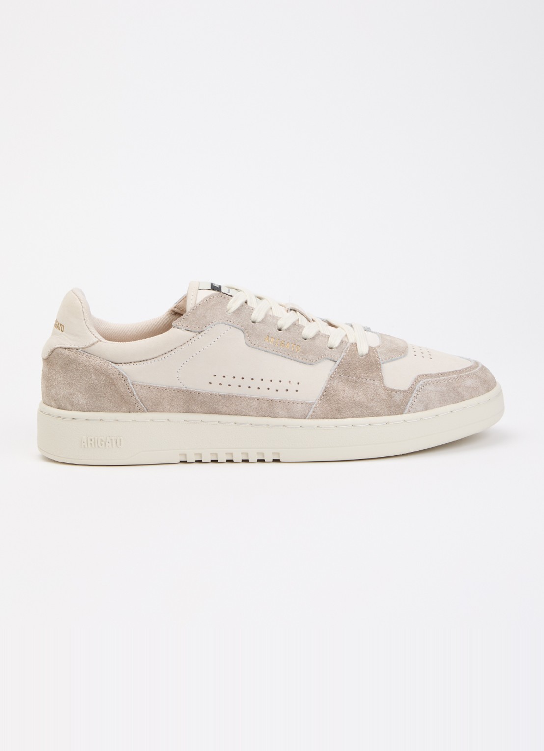 Axel Arigato Dice Lo sneaker van leer met details van suède - voorkant taupe