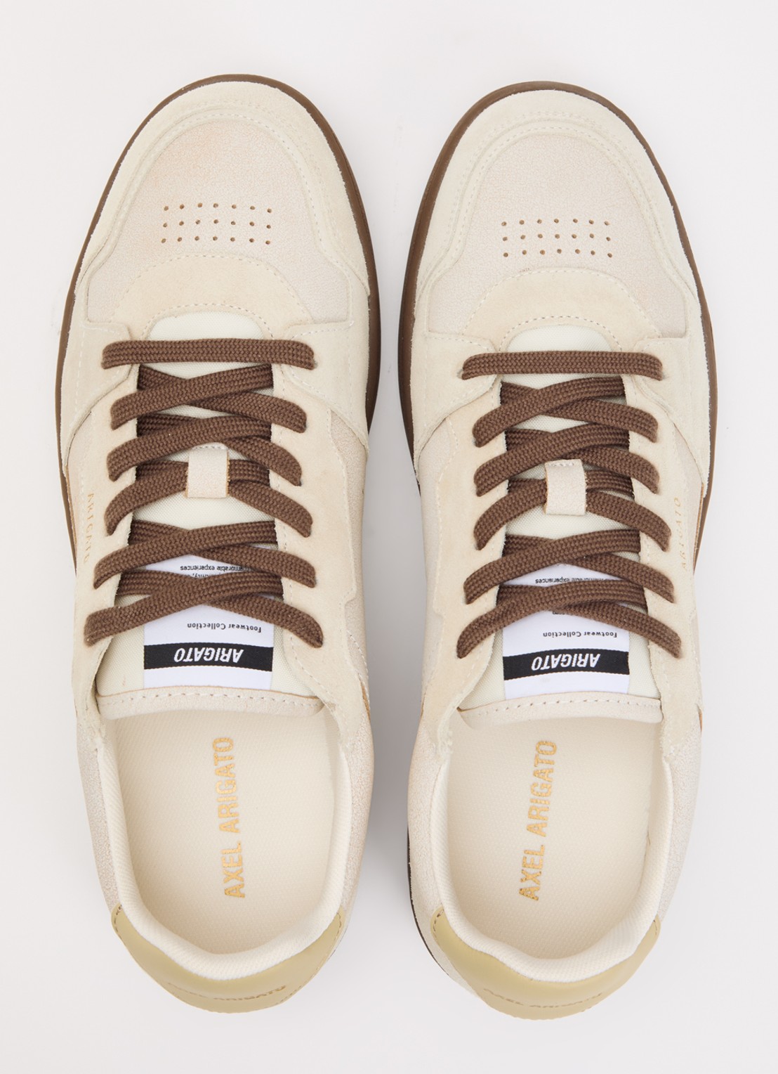 Axel Arigato Dice Lo sneaker van leer met details van suède - detail 4 beige