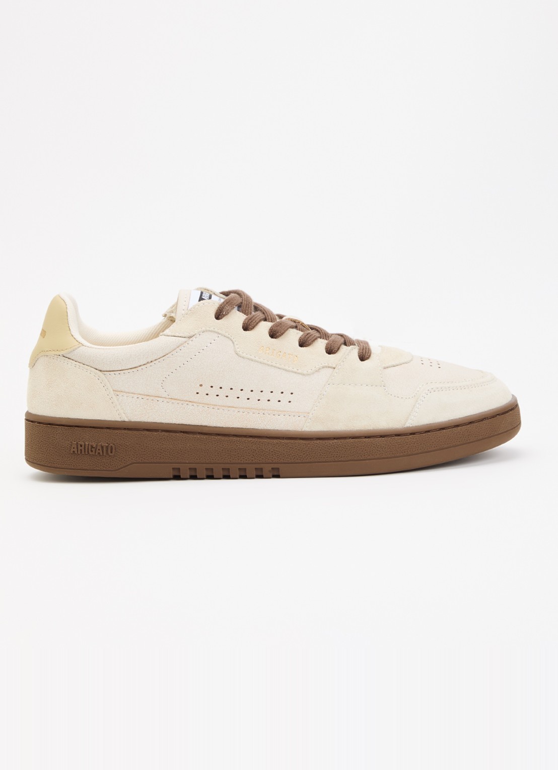 Axel Arigato Dice Lo sneaker van leer met details van suède - voorkant beige