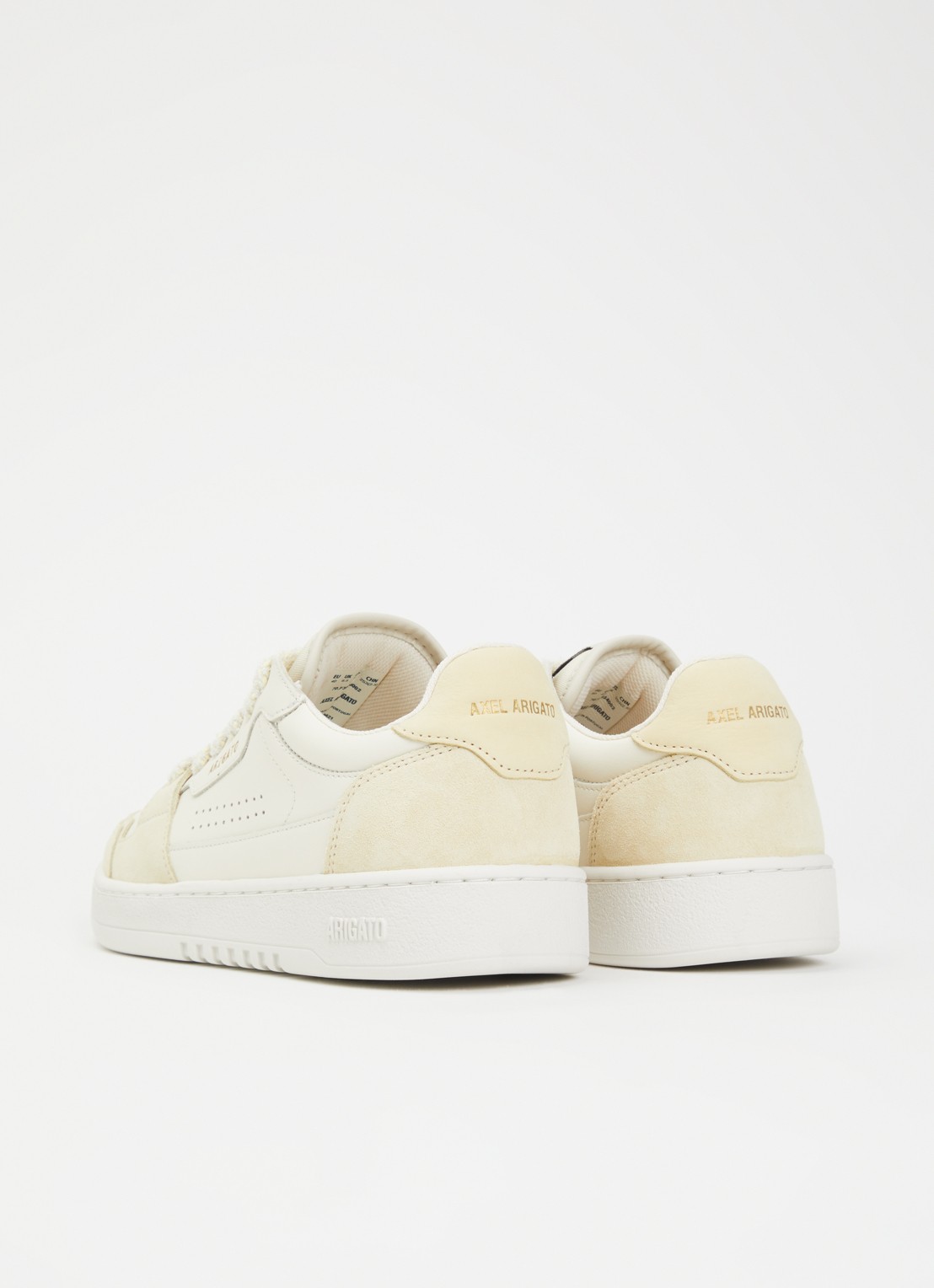 Axel Arigato Dice Lo sneaker van leer met suède details - achterkant 5 lichtgeel