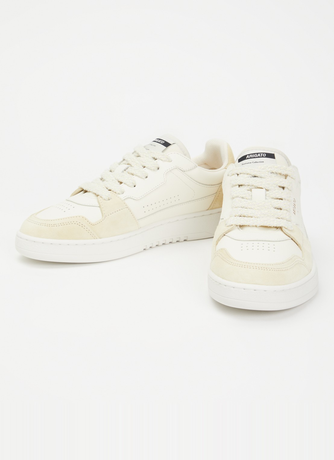 Axel Arigato Dice Lo sneaker van leer met suède details - detail 2 lichtgeel