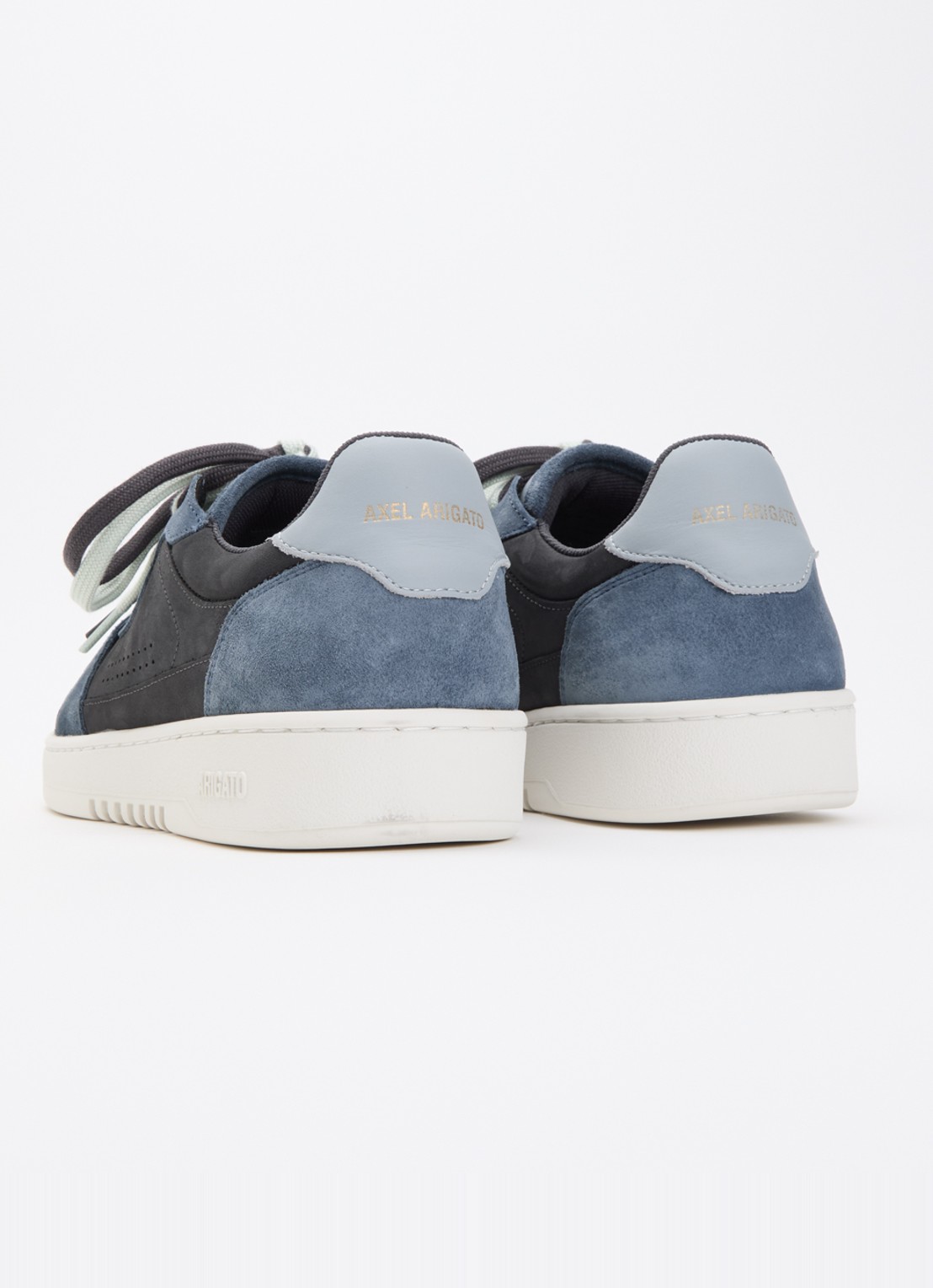 Axel Arigato Dice Lo sneaker van nubuck met suède details - achterkant 4 staalblauw