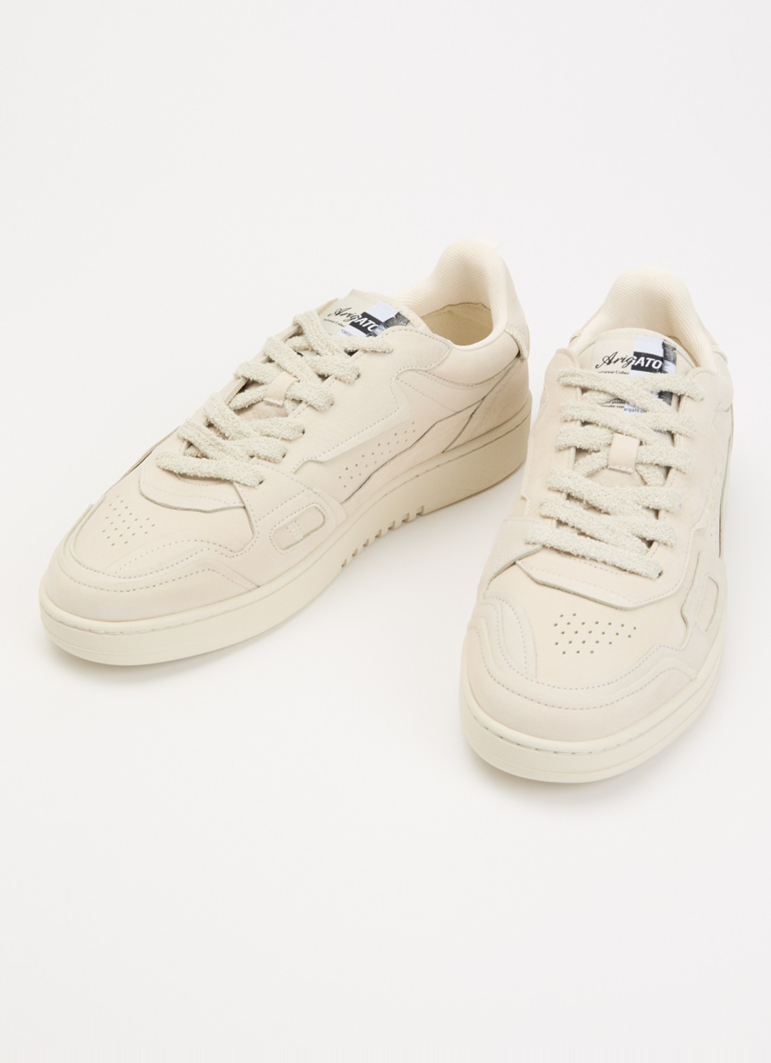 Axel Arigato Dice Patchwork sneaker van nubuck met logo - detail 2 beige