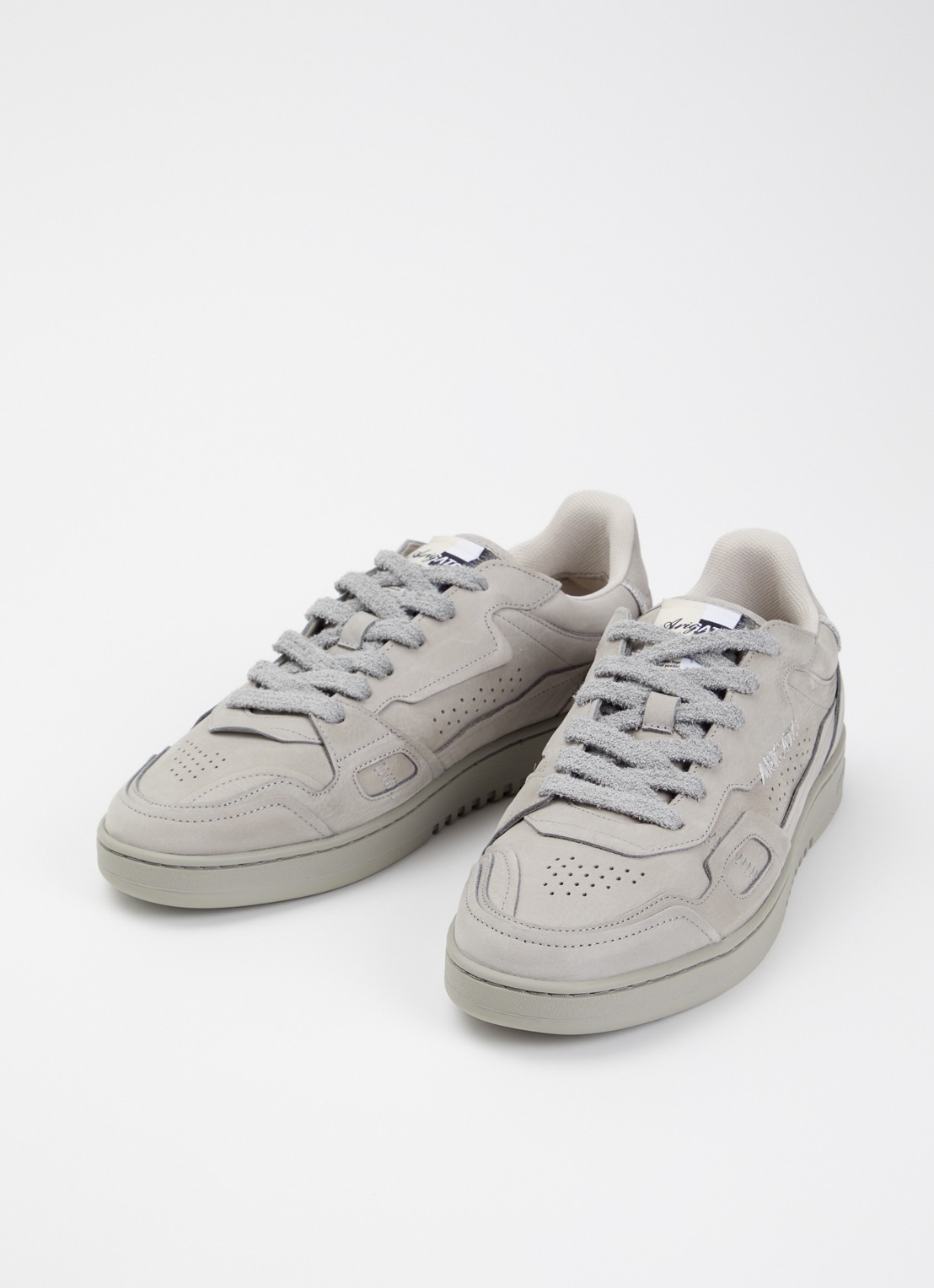 Axel Arigato Dice Patchwork sneaker van nubuck met logo - detail 3 grijs