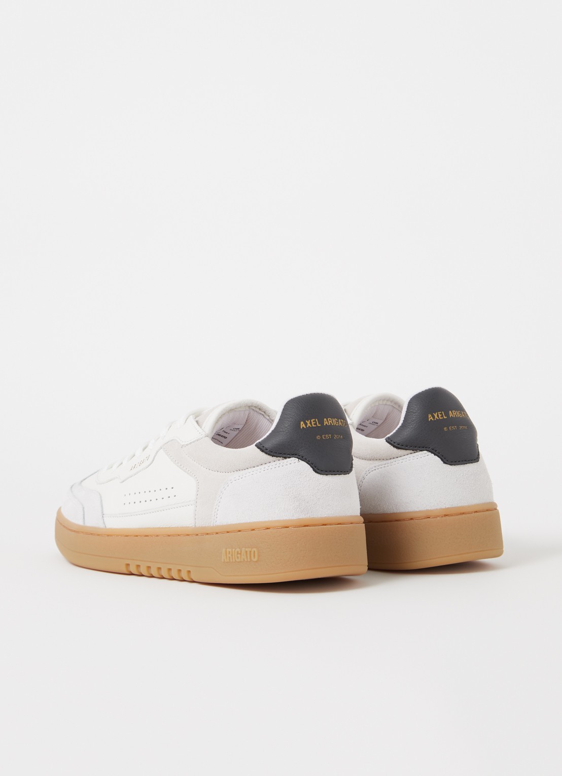 Axel Arigato Dice-T-Toe sneaker van leer met suède details - achterkant 6 gebroken wit