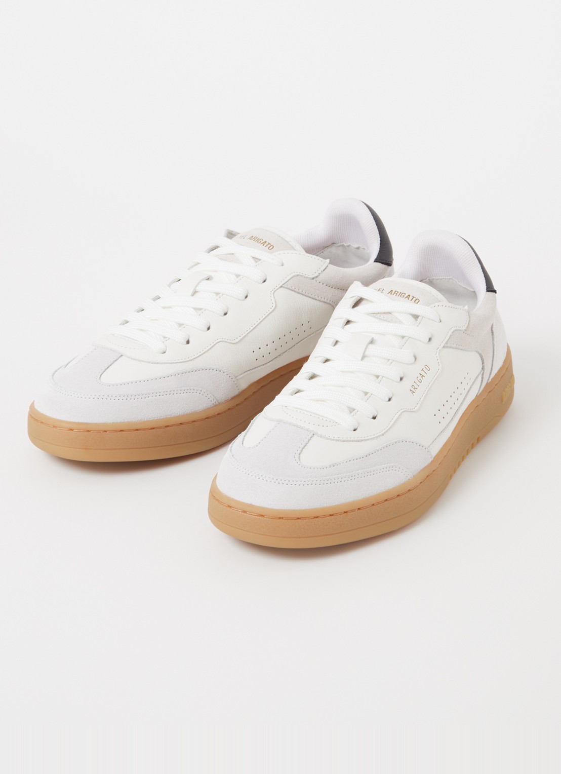 Axel Arigato Dice-T-Toe sneaker van leer met suède details - detail gebroken wit