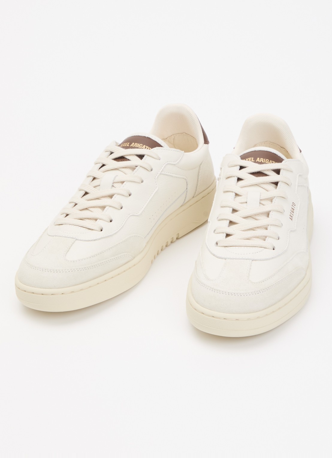 Axel Arigato Dice T-Toe sneaker van leer met suède details - detail beige