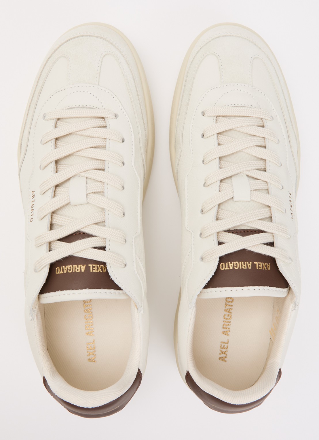 Axel Arigato Dice T-Toe sneaker van leer met suède details - detail 2 beige