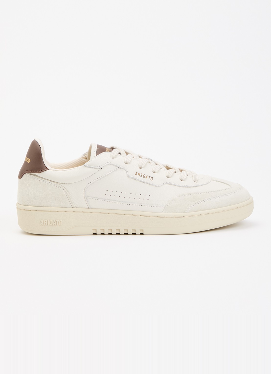 Axel Arigato Dice T-Toe sneaker van leer met suède details - voorkant 4 beige