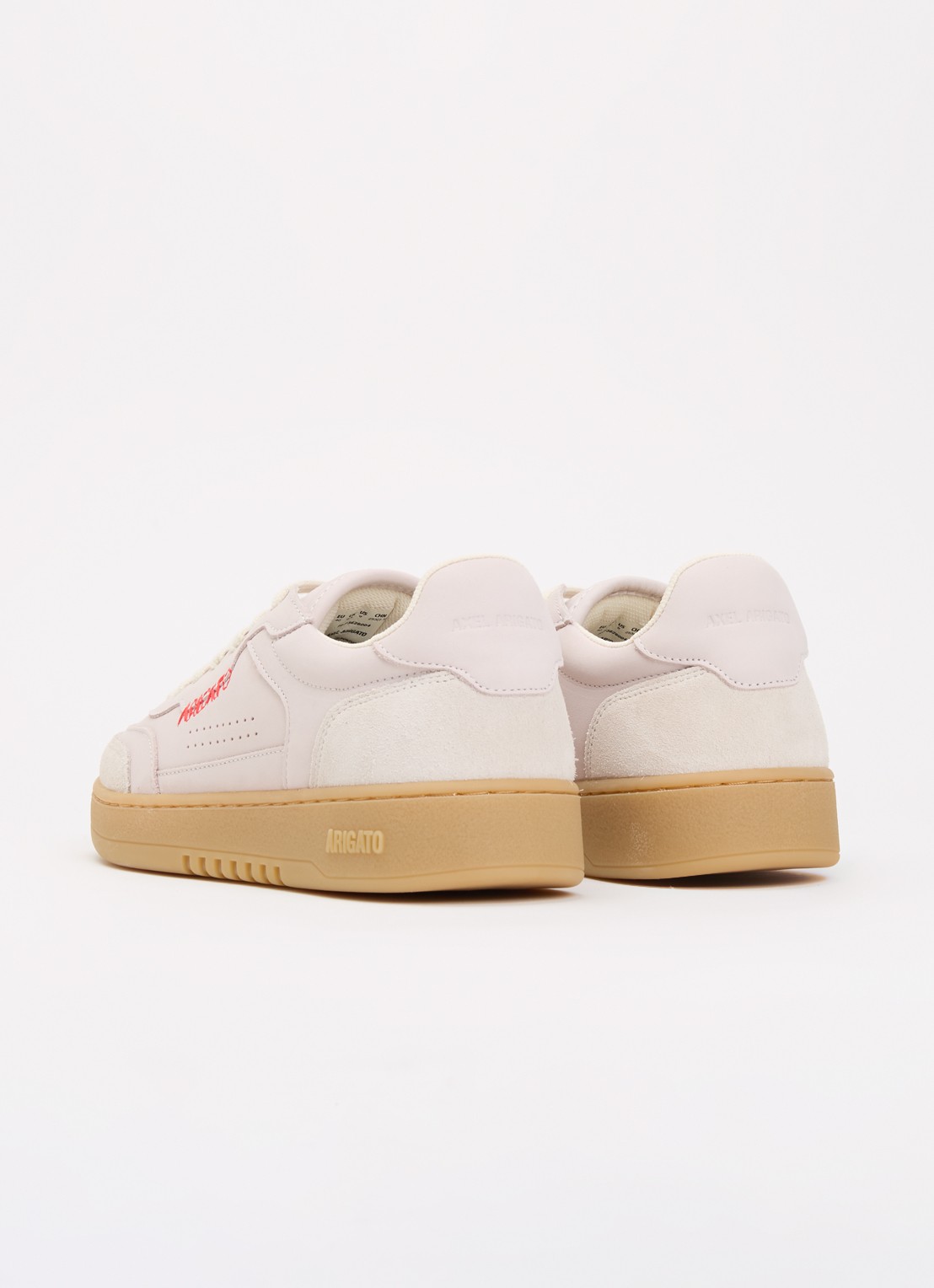 Axel Arigato Dice T-Toe sneaker van nubuck met details van suède  - achterkant 2 creme