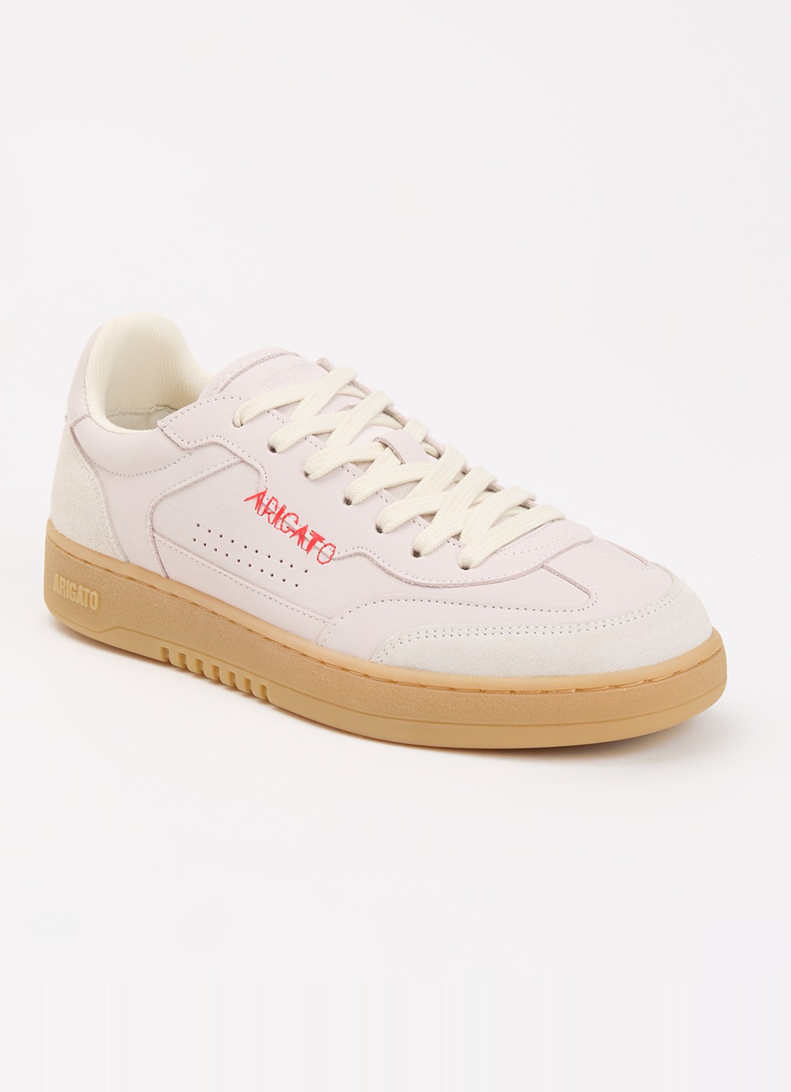 Axel Arigato Dice T-Toe sneaker van nubuck met details van suède  - voorkant creme