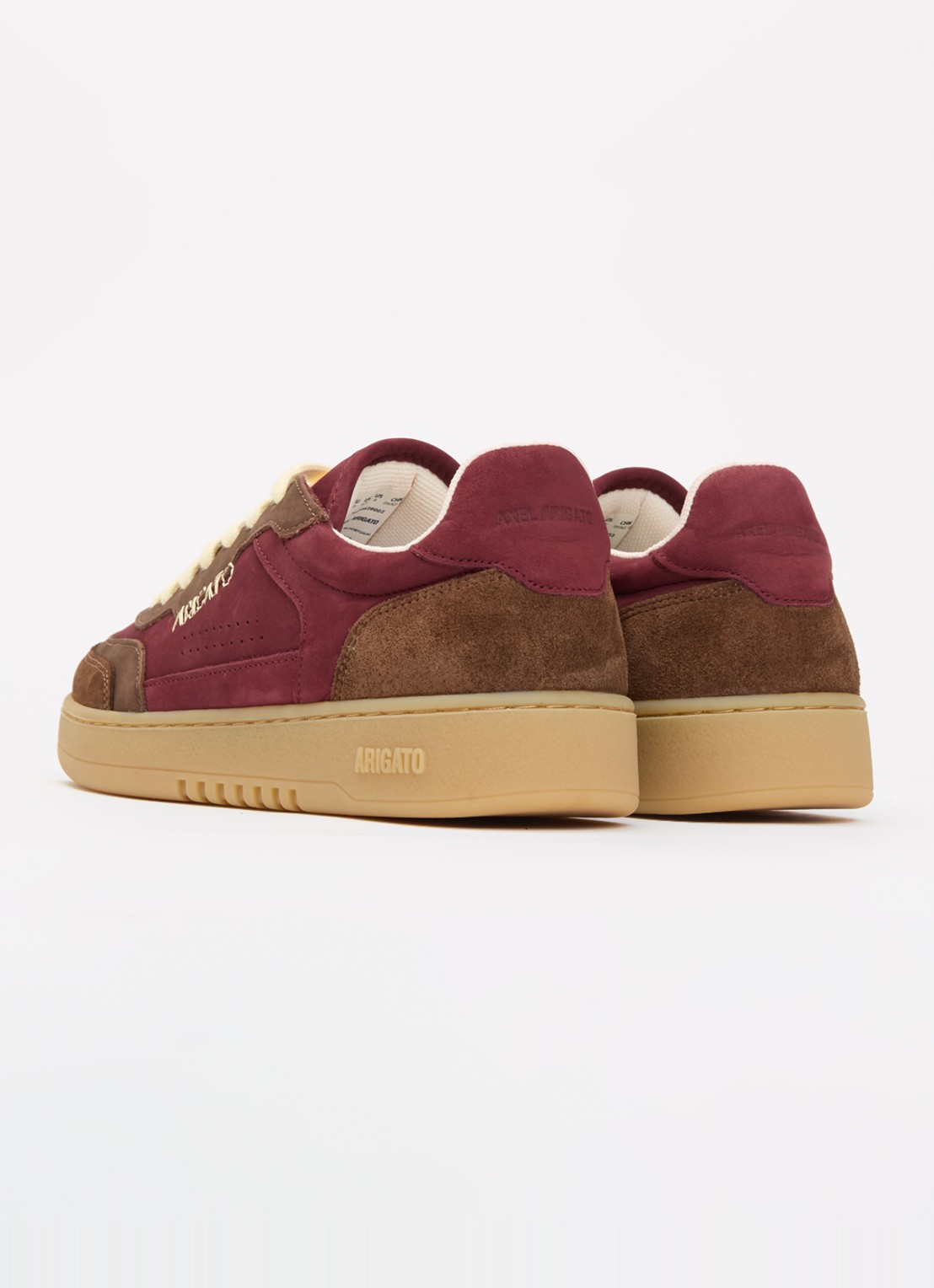 Axel Arigato Dice T-Toe sneaker van nubuck met suède details - achterkant 2 bordeauxrood
