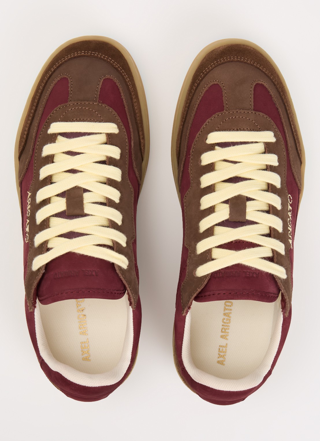 Axel Arigato Dice T-Toe sneaker van nubuck met suède details - detail 4 bordeauxrood