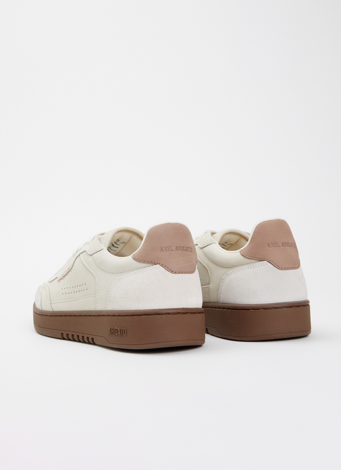 Axel Arigato Dice T-Toe sneaker van nubuck met suède details - achterkant 2 creme