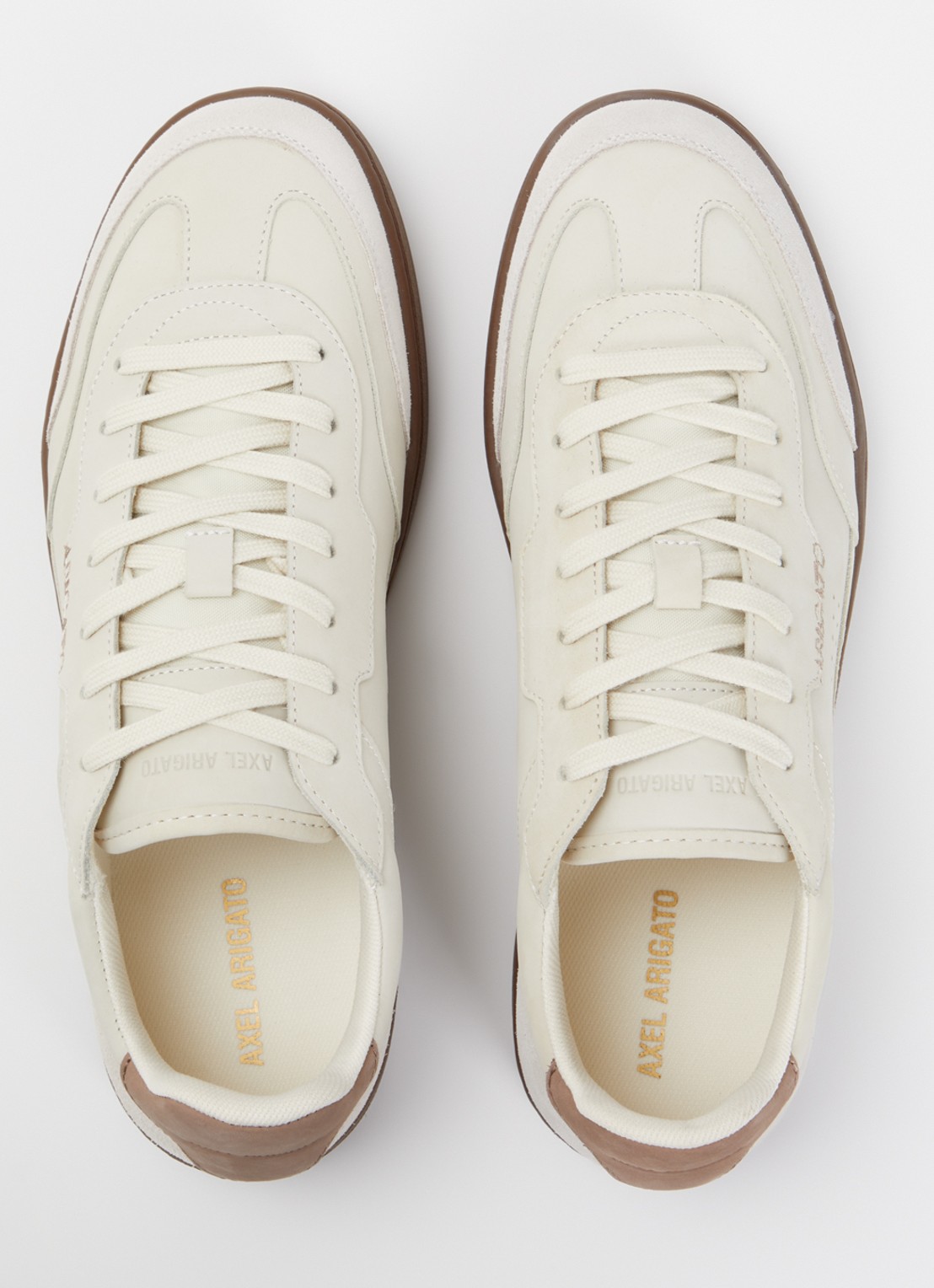 Axel Arigato Dice T-Toe sneaker van nubuck met suède details - detail 4 creme