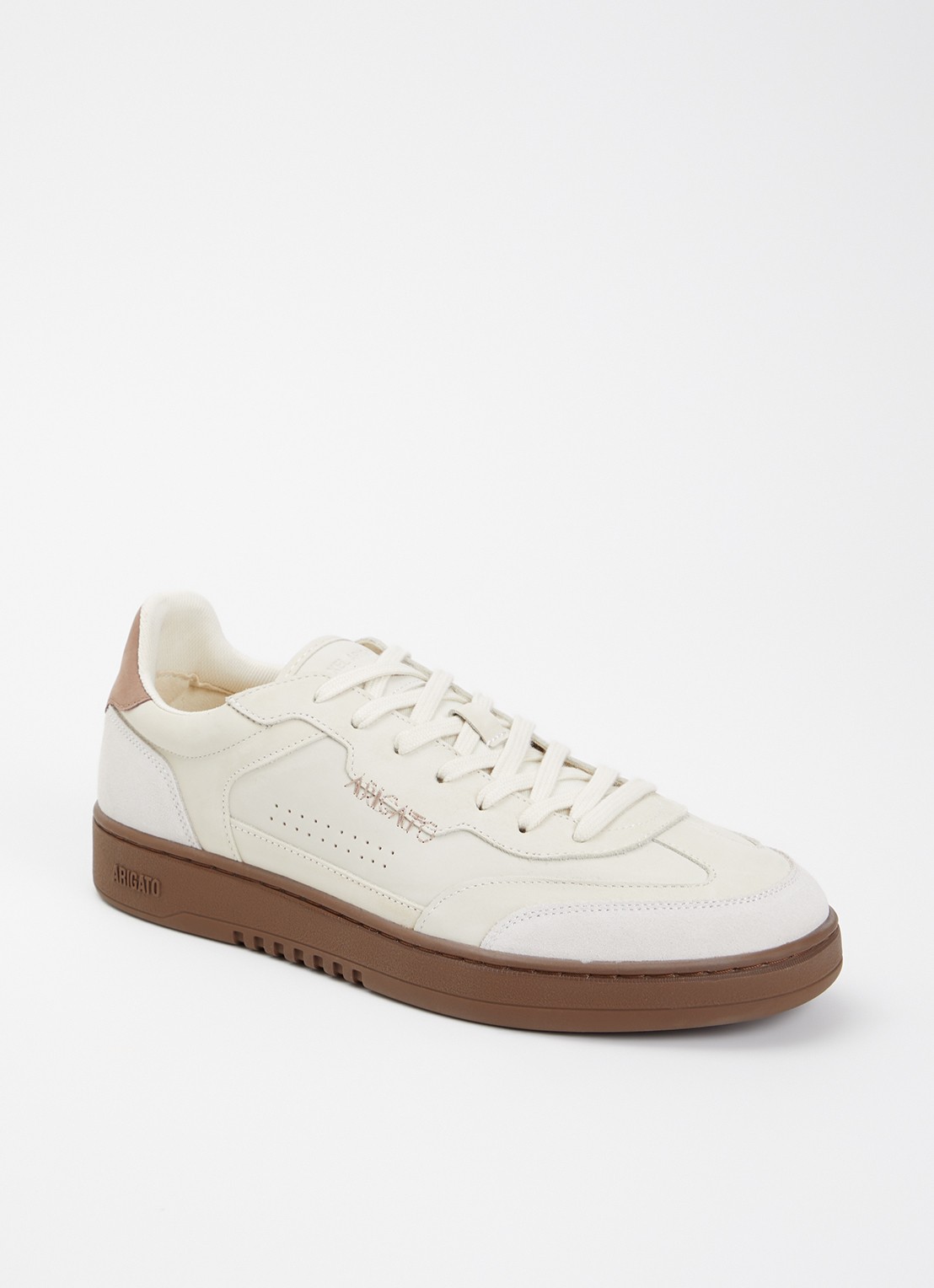 Axel Arigato Dice T-Toe sneaker van nubuck met suède details - voorkant creme