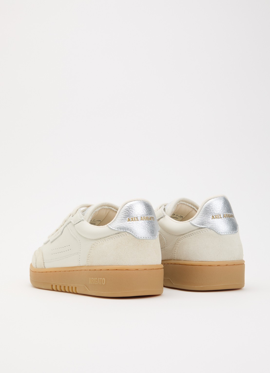Axel Arigato Dice T-Toe sneaker van Nubuckleer met suéde details  - achterkant 5 gebroken wit