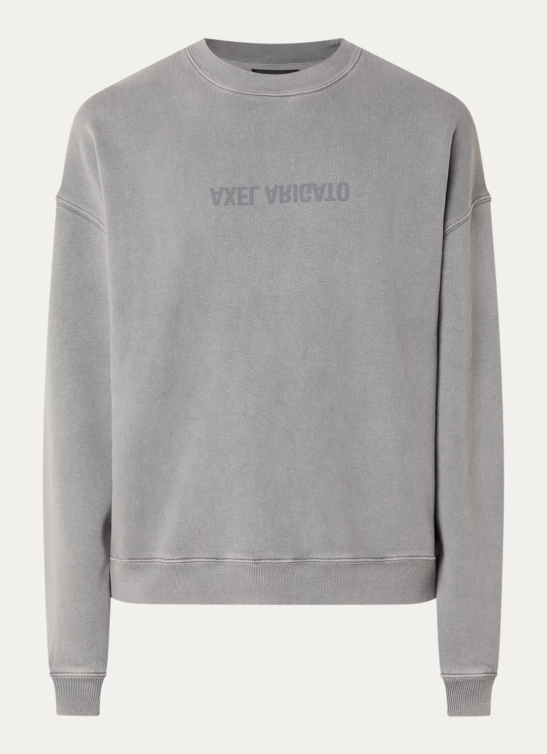 Axel Arigato Distort sweater met logo - voorkant grijs