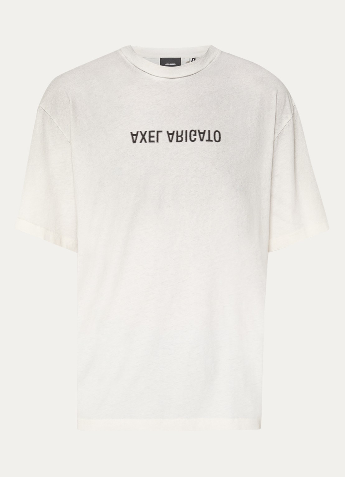 Axel Arigato Distort T-shirt met logo - voorkant wit