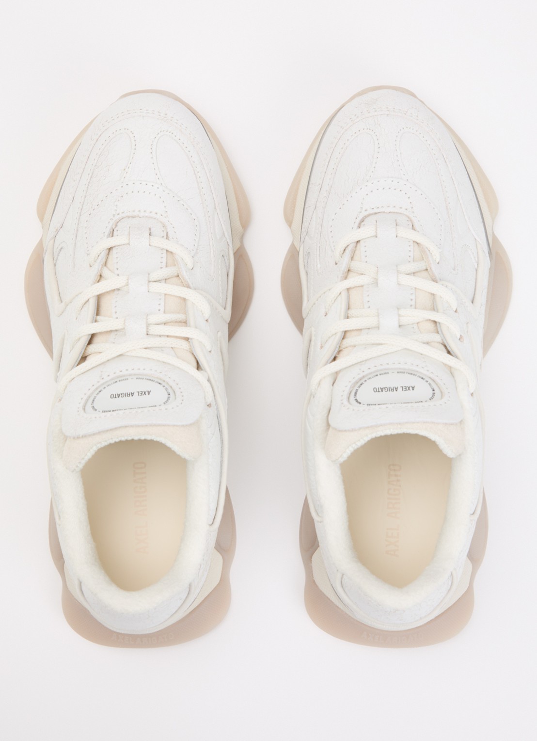 Axel Arigato Eris Crackled sneaker van leer - detail 3 gebroken wit