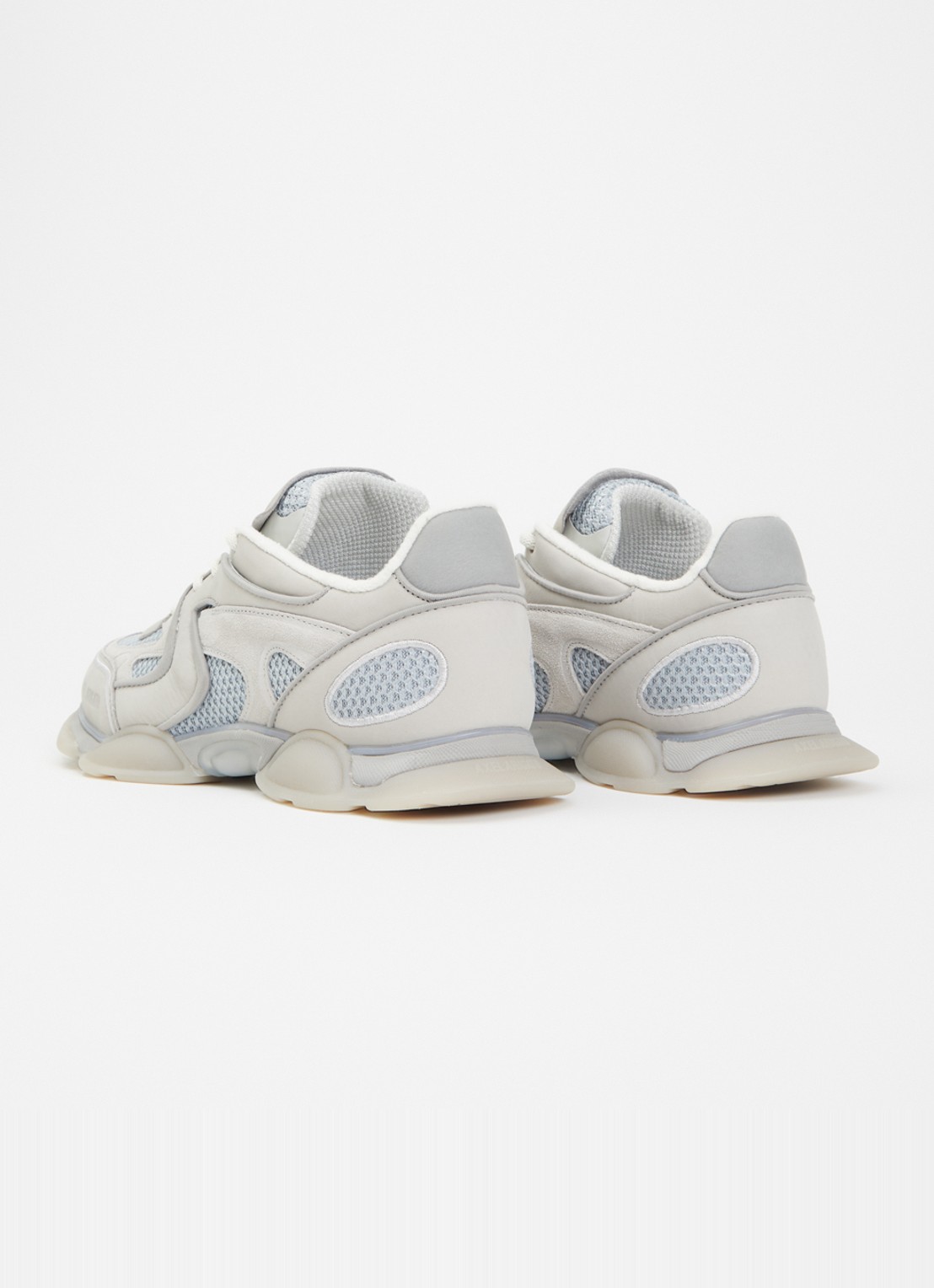 Axel Arigato Eris sneaker van leer met details van suède - achterkant grijs