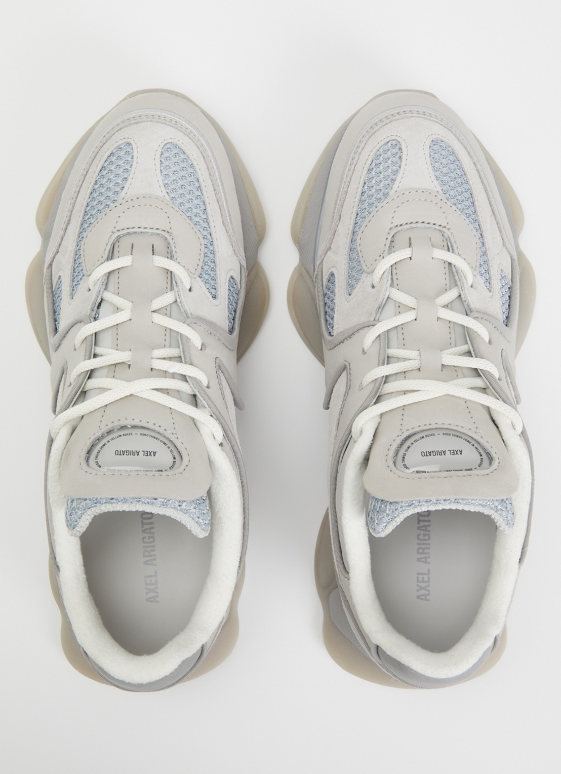 Axel Arigato Eris sneaker van leer met details van suède - detail 3 grijs