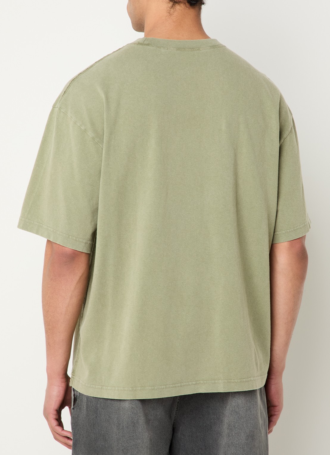 Axel Arigato Honor T-shirt met logoborduring - achterkant 4 bronsgroen