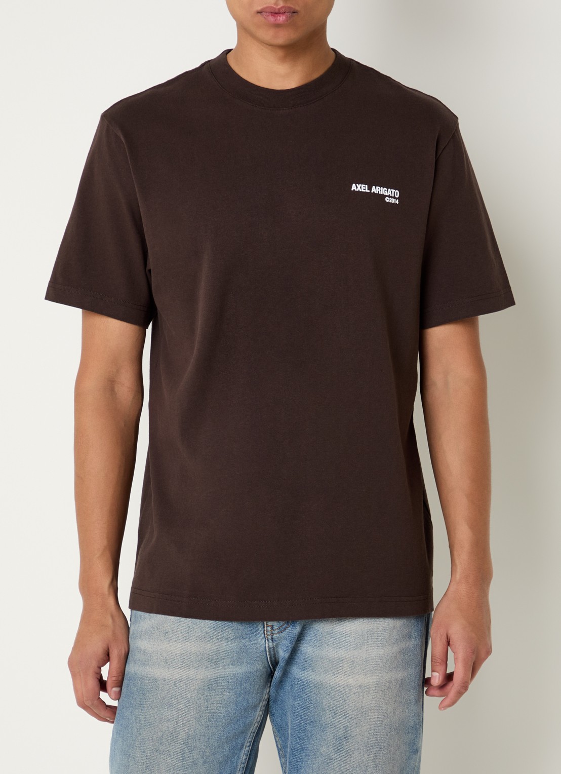 Axel Arigato Legacy T-shirt met logo - detail 3 donkerbruin