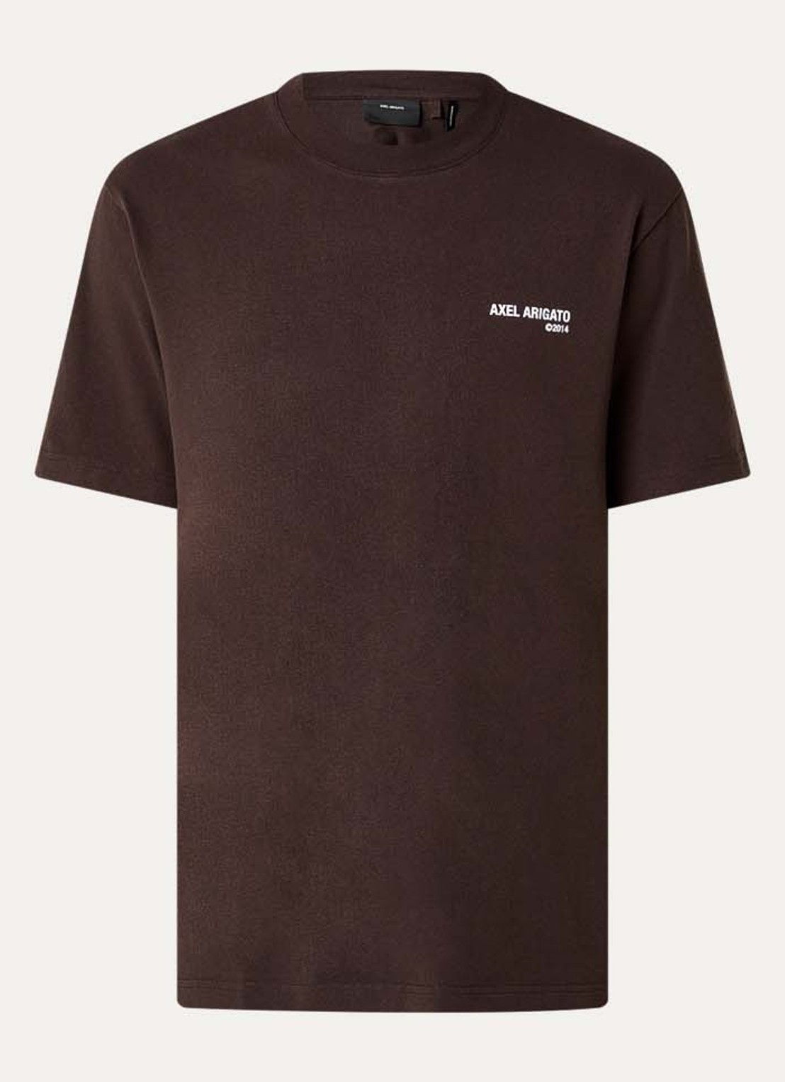 Axel Arigato Legacy T-shirt met logo - voorkant donkerbruin