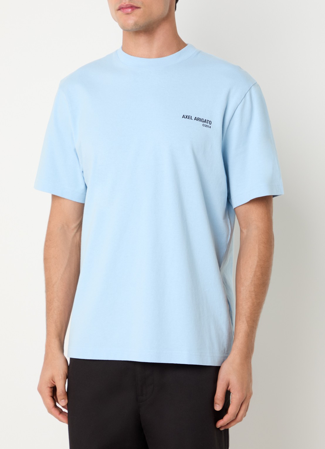 Axel Arigato Legacy T-shirt met logo - detail 4 lichtblauw