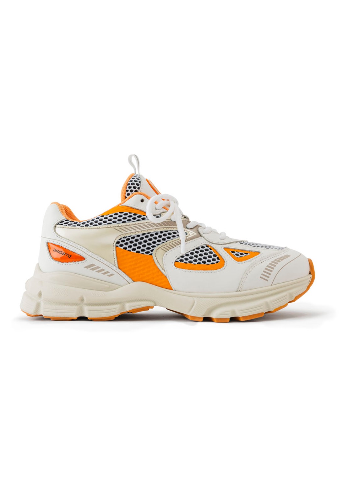 Axel Arigato Marathon Runner sneaker met kalfsleren details - voorkant orange