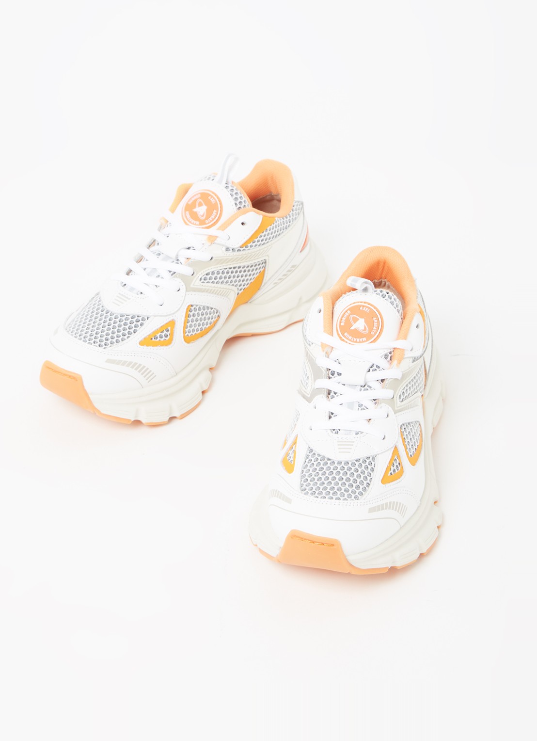 Axel Arigato Marathon Runner sneaker met kalfsleren details - detail 2 orange